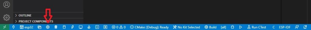 ESP-IDF Build button location in VS Code