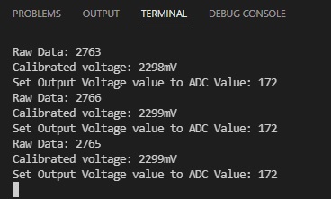 ADC and DAC terminal output